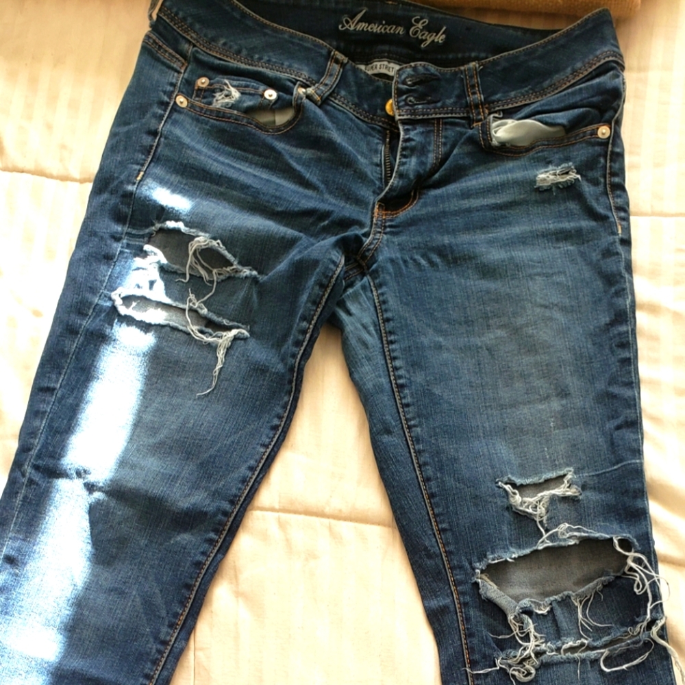 American Eagle ripped jeans
